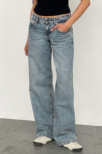 Women's Casual Multicolor Straight Jeans