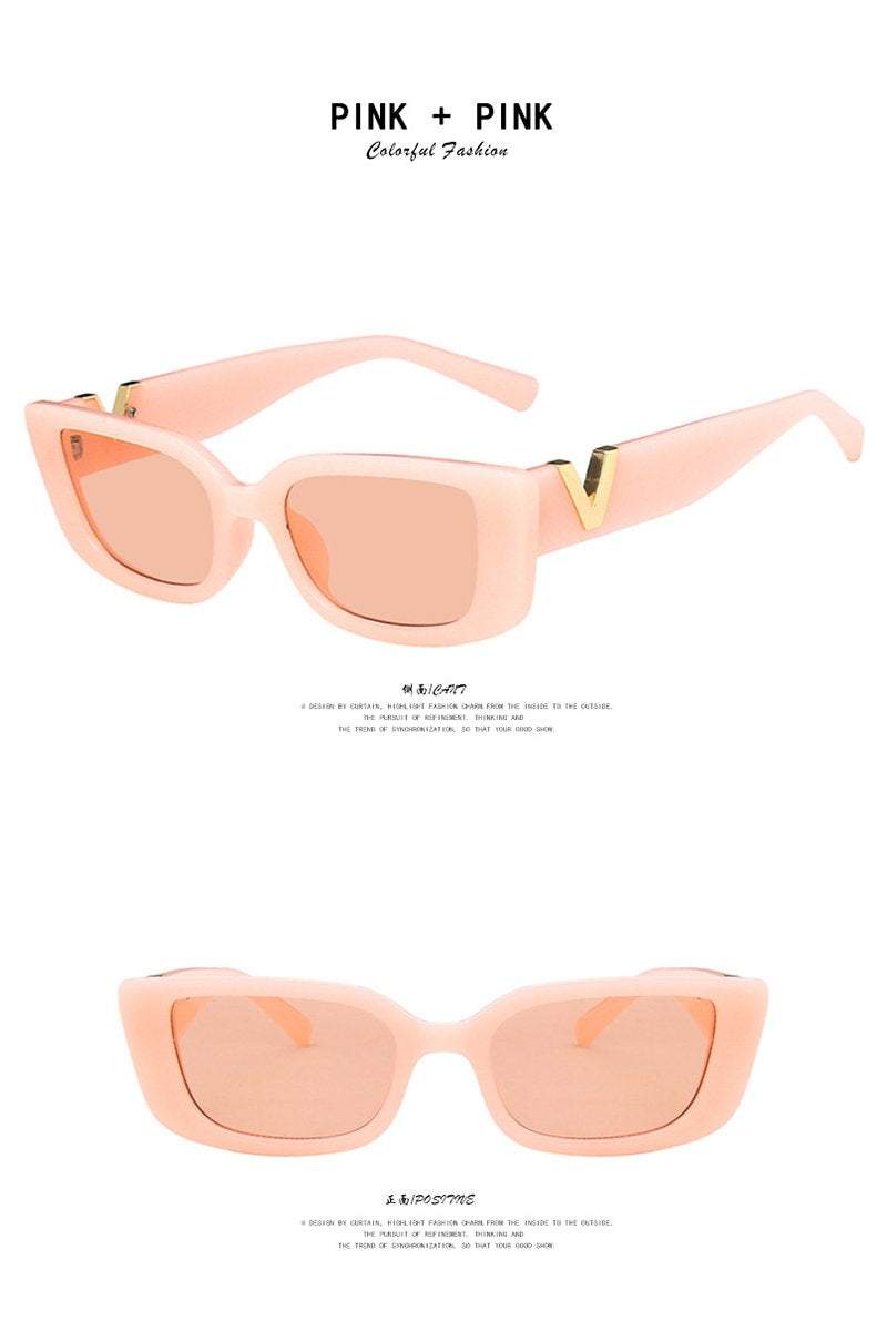Women's Fashion Trend V Frame Square Sunglasses - Seldom Seen Styles