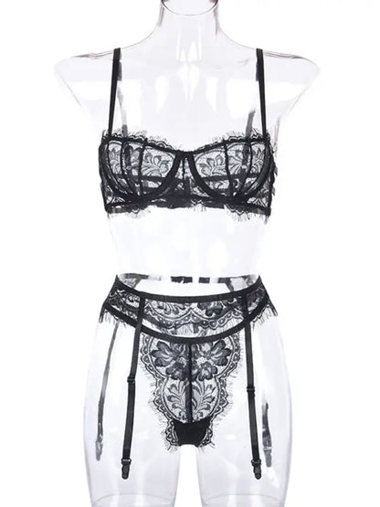 Lace Dreams 3 Piece Garter Set - Lingerie