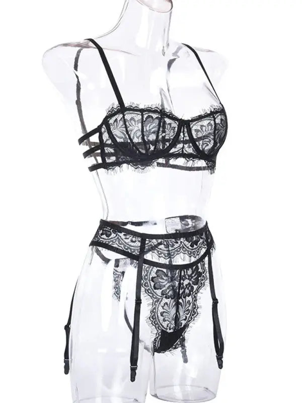 Lace Dreams 3 Piece Garter Set - Lingerie - Seldom Seen Styles