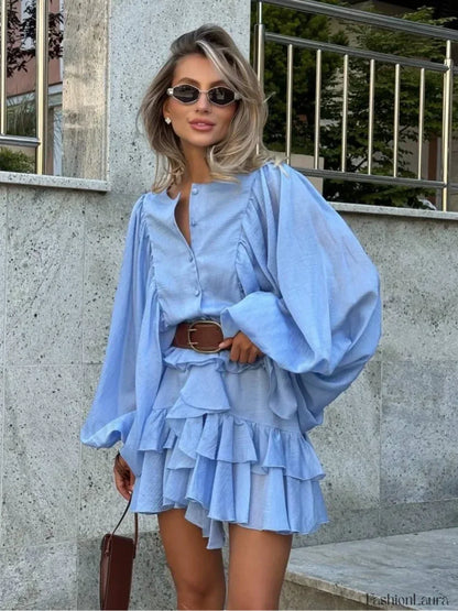 Robe bohème simple à volants étagés