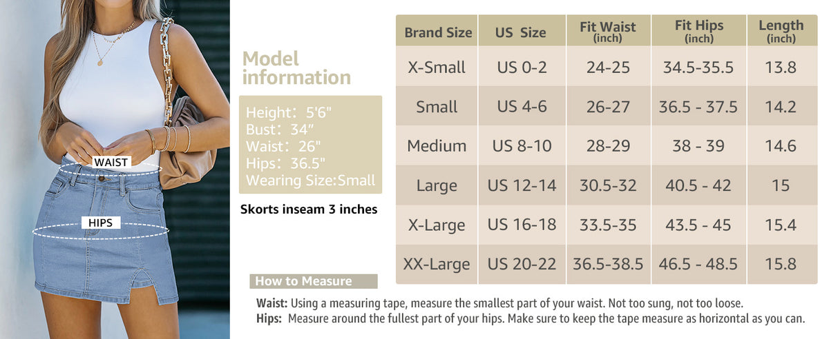 luvamia Skorts Skirts for Women Denim Mini Skirt Side Slit with High Waisted Jean Shorts Stretchy - Seldom Seen Styles