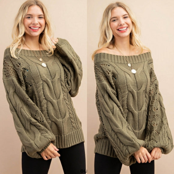 Strapless large-size loose sweater Amazon one-neck solid color pullover women