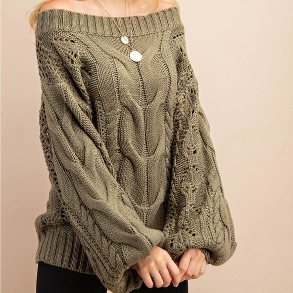 Strapless large-size loose sweater Amazon one-neck solid color pullover women