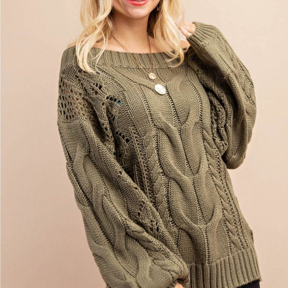 Strapless large-size loose sweater Amazon one-neck solid color pullover women