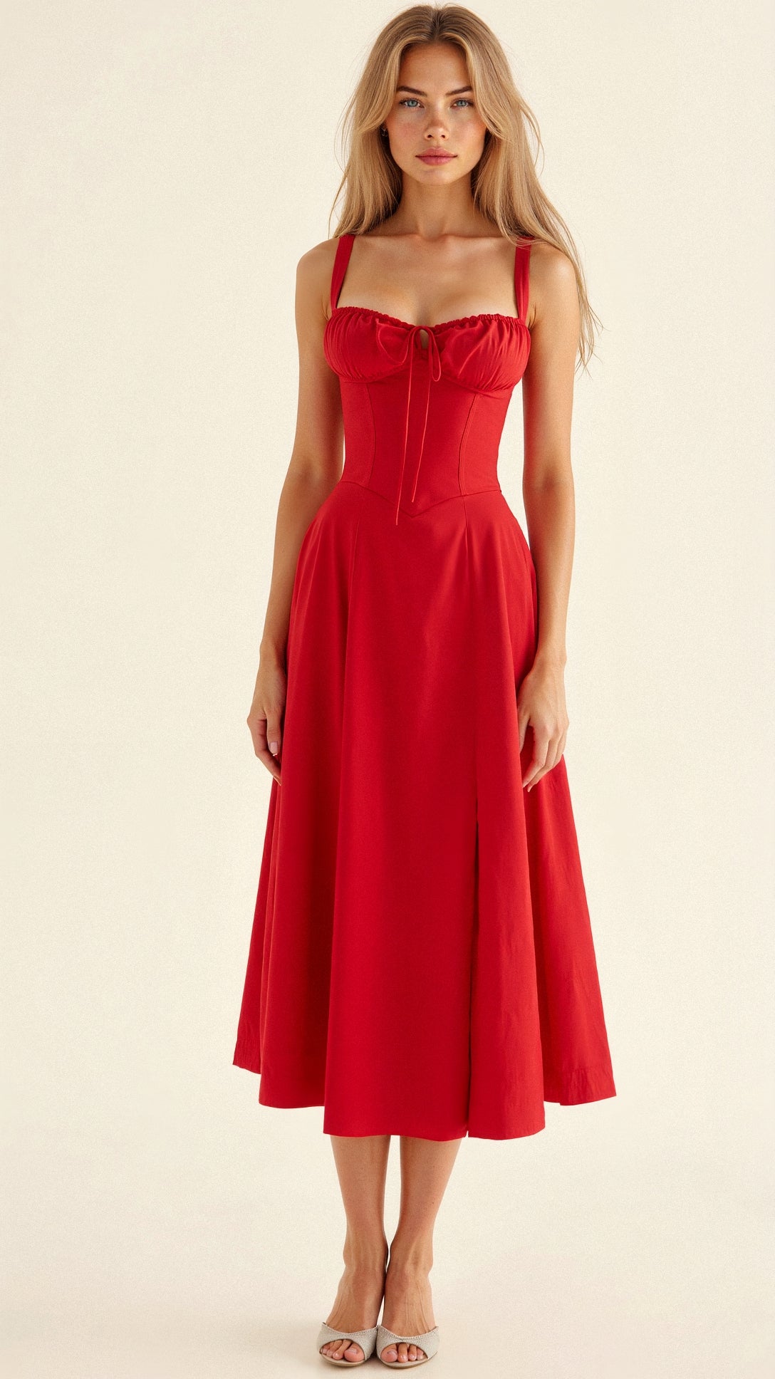 Elegant Waist Dress with Flattering Fit - Seldom Seen Styles