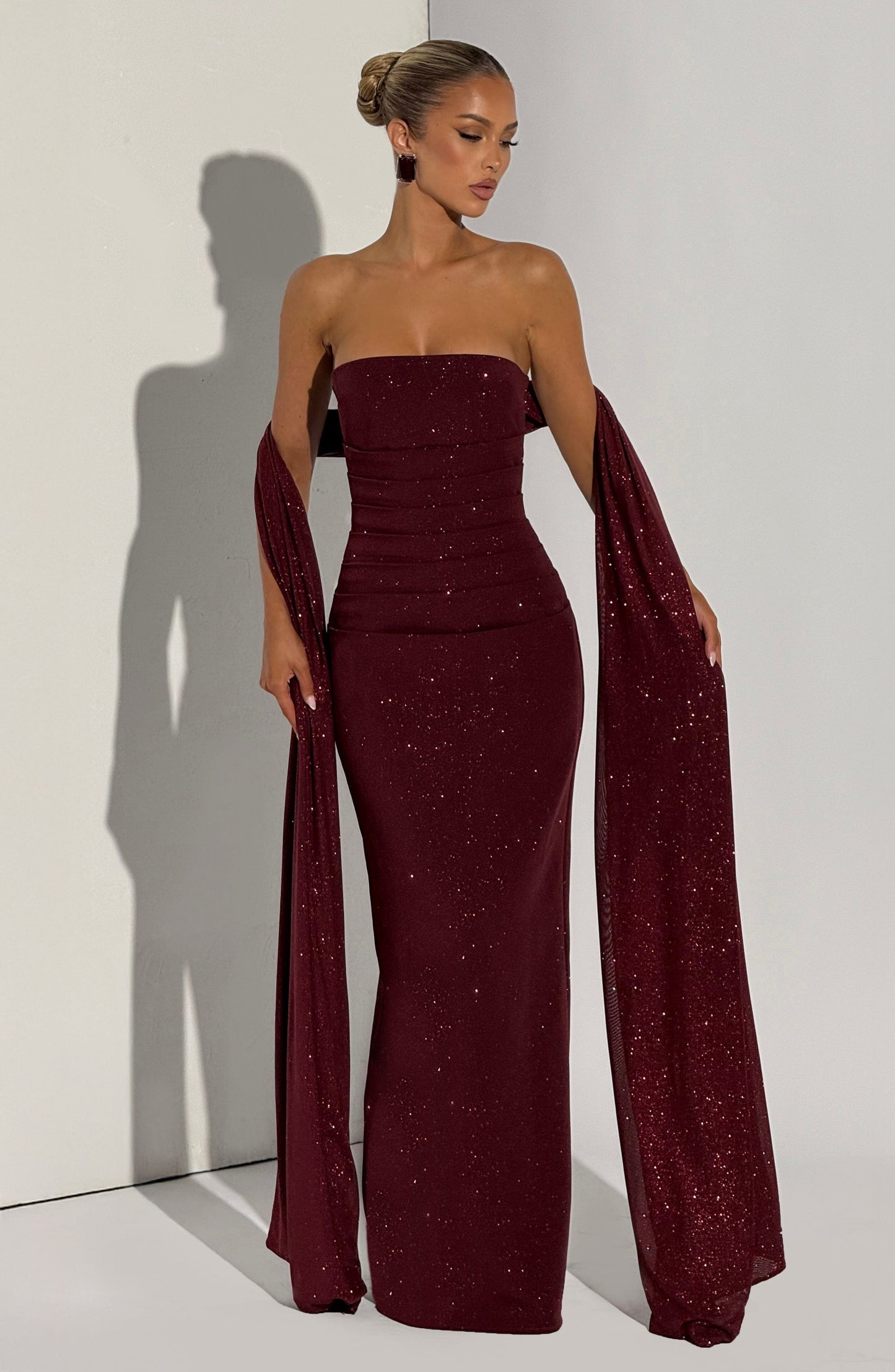 Pandra Maxi Dress - Wine Sparkle - Seldom Seen Styles