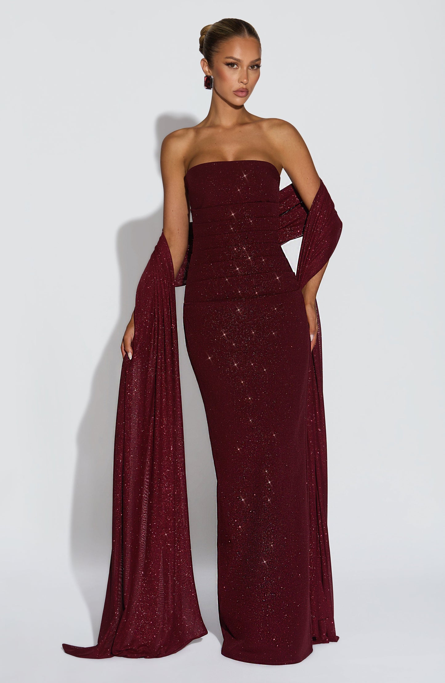 Pandra Maxi Dress - Wine Sparkle - Seldom Seen Styles