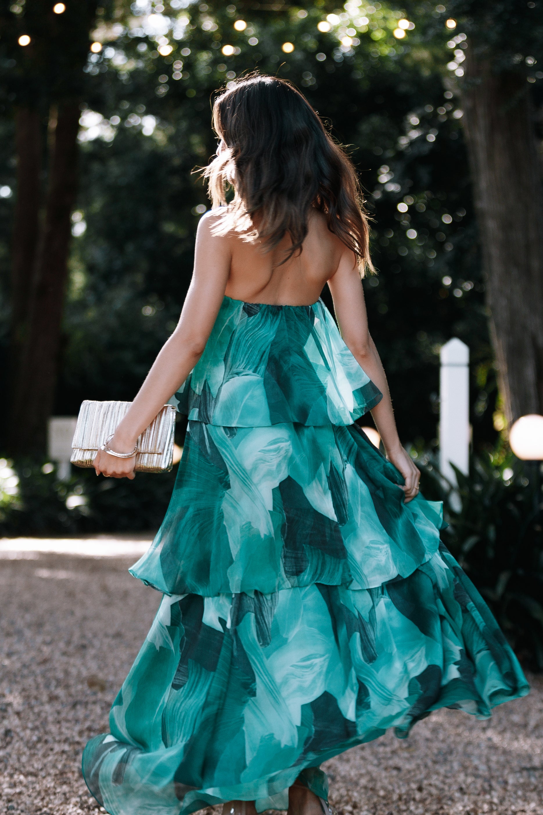Bloom Strapless Maxi Dress - Green Floral - Seldom Seen Styles