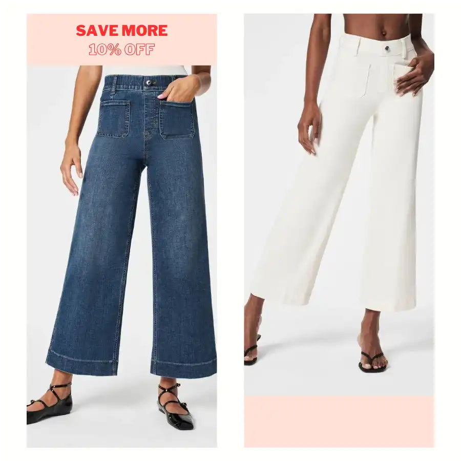 Tummy Control Cropped Wide-Leg Jeans  2025 Best Selling Jeans - Seldom Seen Styles