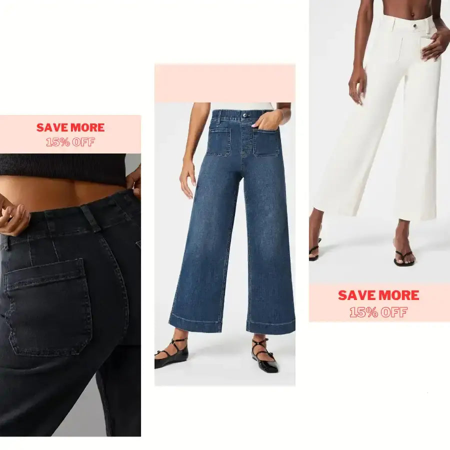 Tummy Control Cropped Wide-Leg Jeans  2025 Best Selling Jeans - Seldom Seen Styles