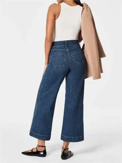 Tummy Control Cropped Wide-Leg Jeans  2025 Best Selling Jeans
