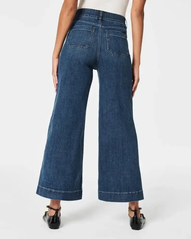 Tummy Control Cropped Wide-Leg Jeans  2025 Best Selling Jeans - Seldom Seen Styles