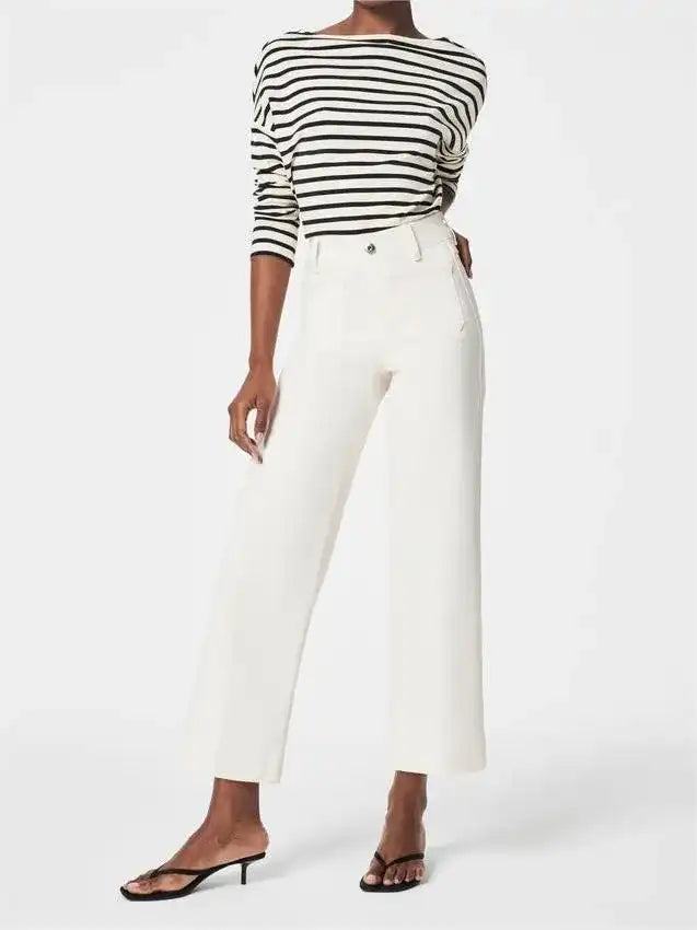 Tummy Control Cropped Wide-Leg Jeans  2025 Best Selling Jeans - Seldom Seen Styles