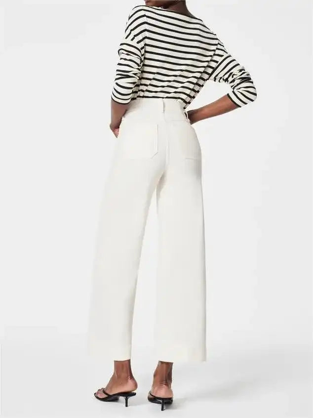 Tummy Control Cropped Wide-Leg Jeans  2025 Best Selling Jeans - Seldom Seen Styles