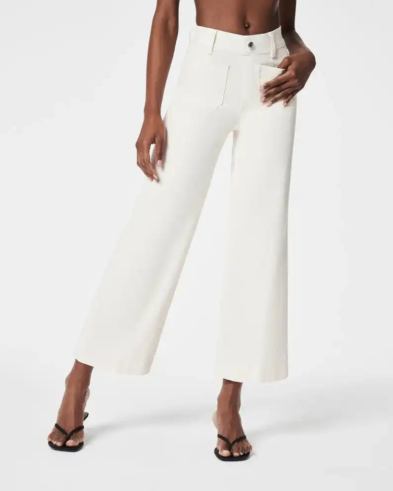 Tummy Control Cropped Wide-Leg Jeans  2025 Best Selling Jeans - Seldom Seen Styles