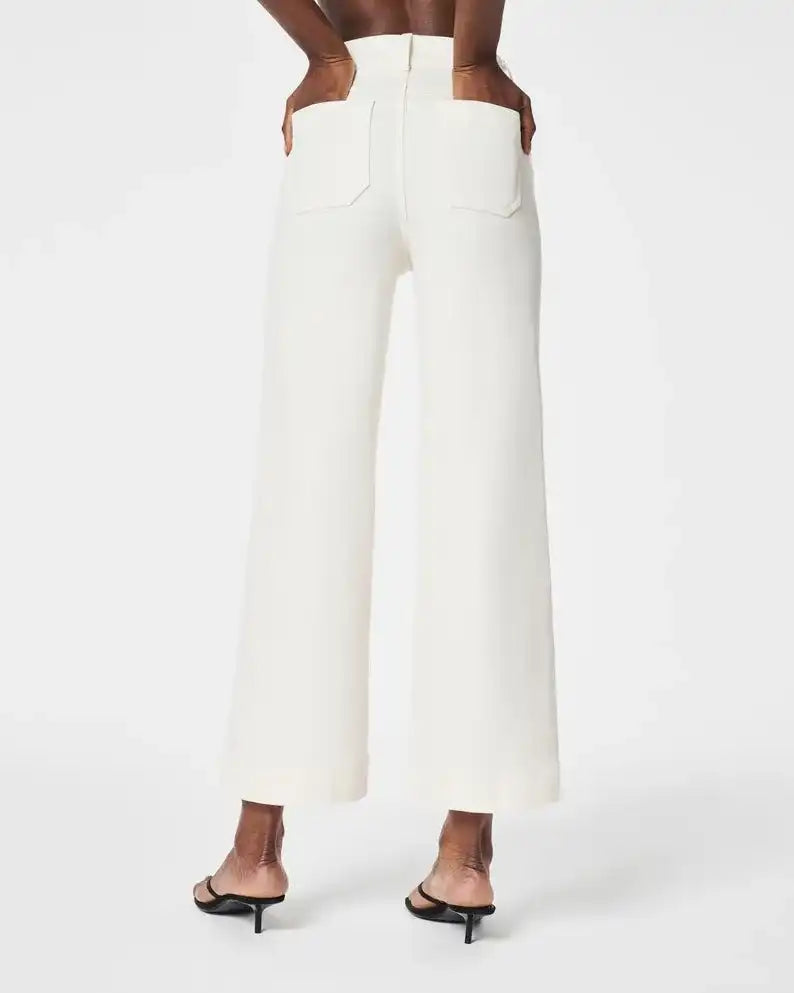 Tummy Control Cropped Wide-Leg Jeans  2025 Best Selling Jeans - Seldom Seen Styles