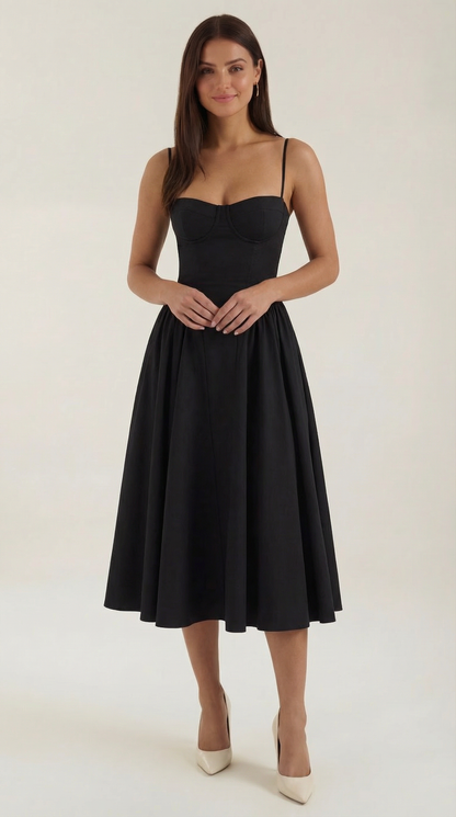 Odette Corset Midi Dress