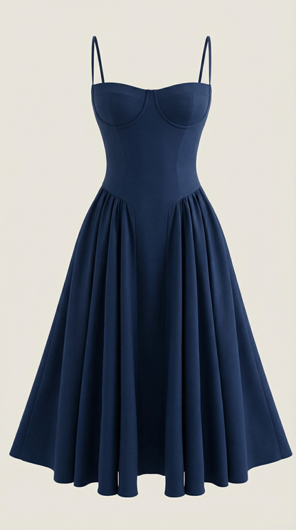 Odette Corset Midi Dress