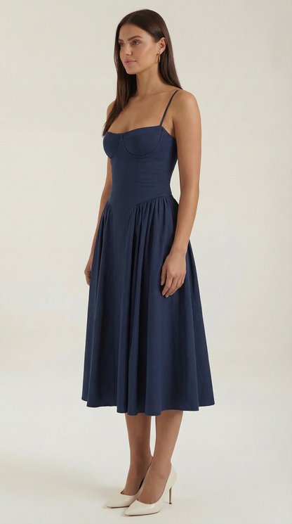 Odette Corset Midi Dress