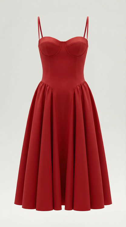 Odette Corset Midi Dress