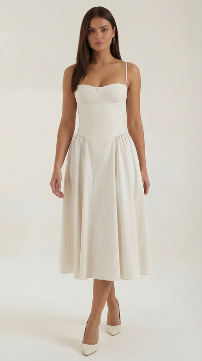 Odette Corset Midi Dress