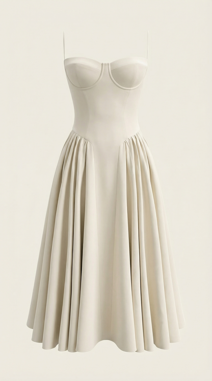 Odette Corset Midi Dress