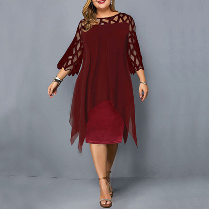 Isabel | Chic Plus Size Midi Dress For Modern Women