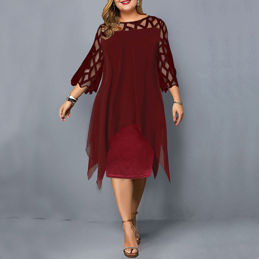 Stella | Women's Plus Size Flowy Draped Midi Dress - Seldom Seen Styles
