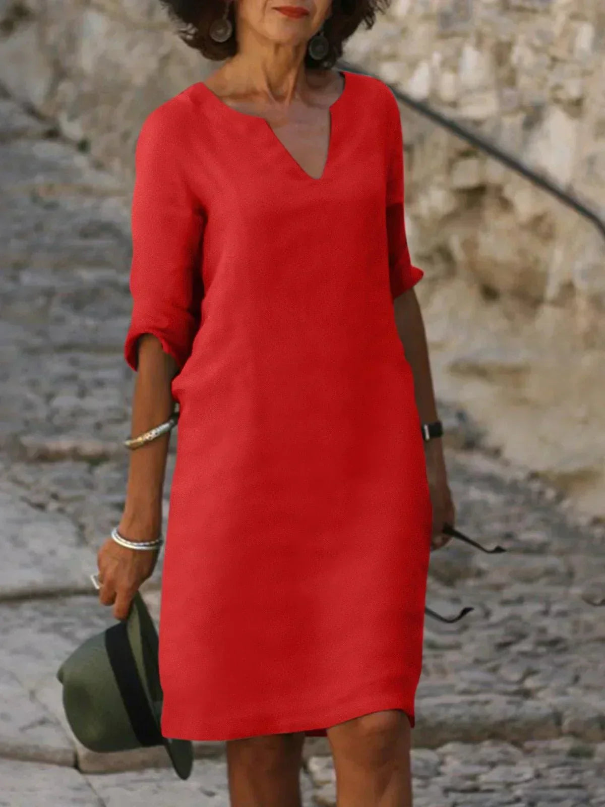 Skylar™ | Elegant Dress with V-Neck - Seldom Seen Styles
