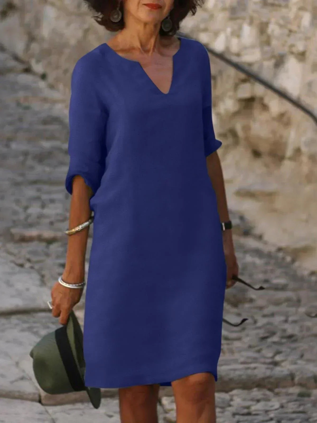 Skylar™ | Elegant Dress with V-Neck - Seldom Seen Styles