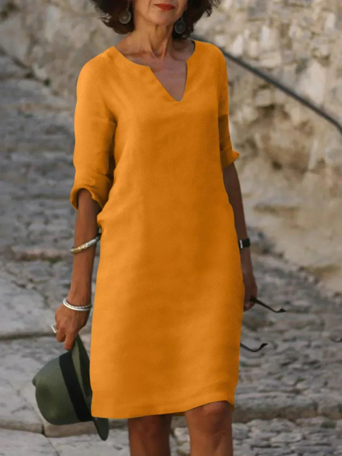 Skylar™ | Elegant Dress with V-Neck - Seldom Seen Styles