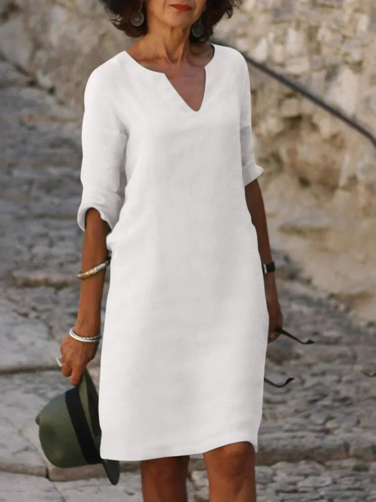 Skylar™ | Elegant Dress with V-Neck - Seldom Seen Styles