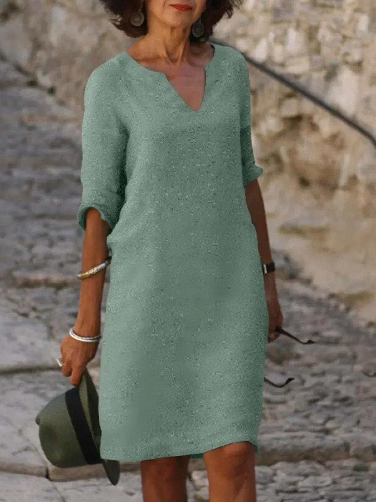 Skylar™ | Elegant Dress with V-Neck - Seldom Seen Styles