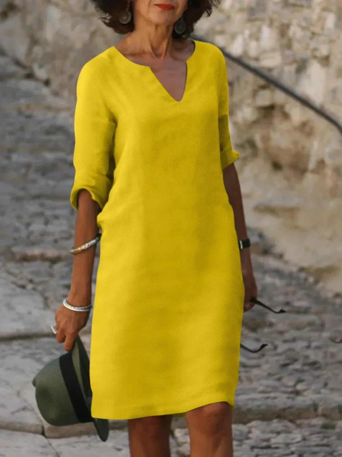 Skylar™ | Elegant Dress with V-Neck - Seldom Seen Styles