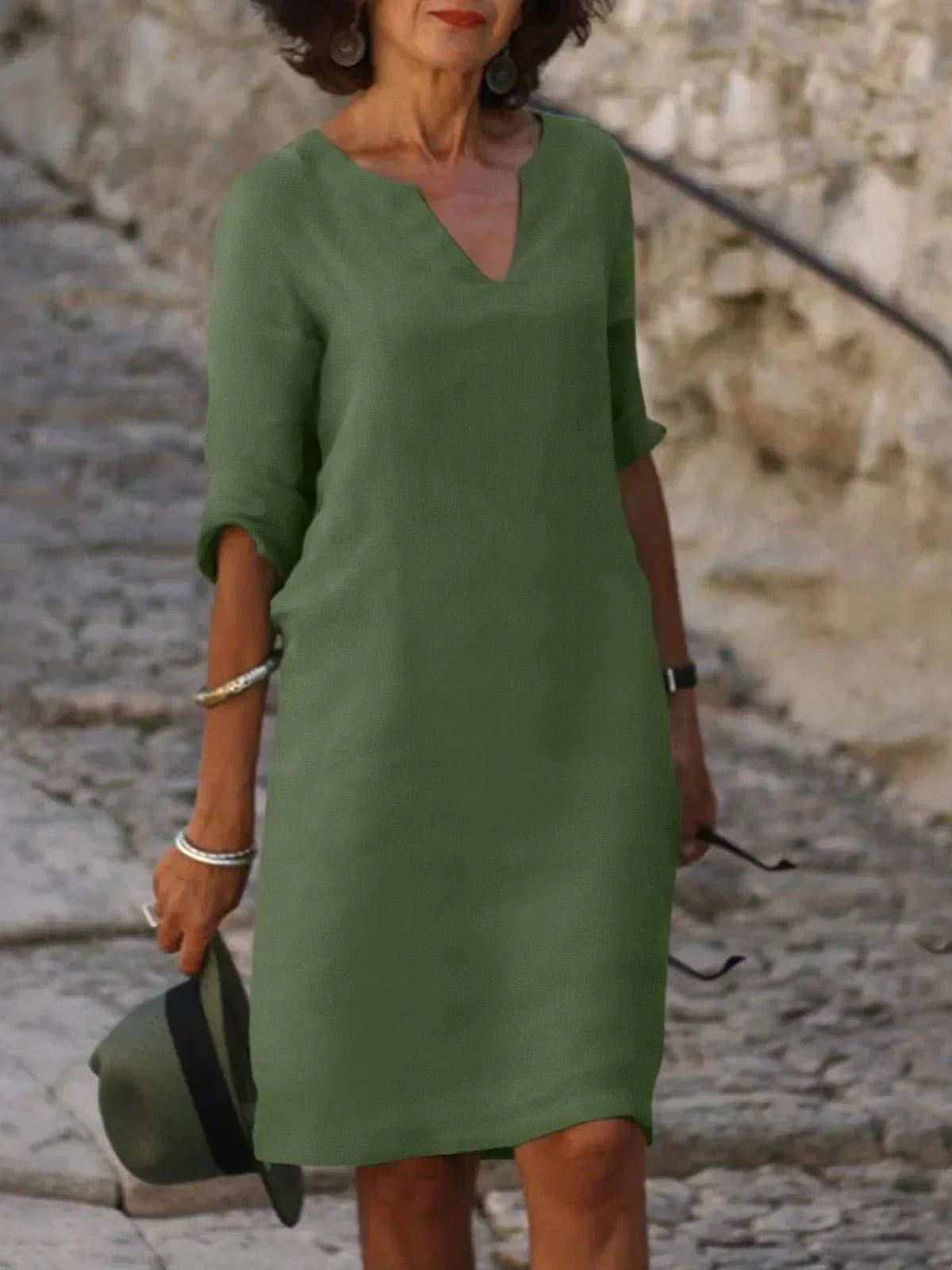 Skylar™ | Elegant Dress with V-Neck - Seldom Seen Styles