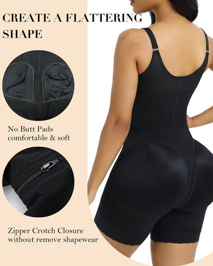 Women's Tummy Control Butt Lifter Shapewear Zipper Crotch Fajas Colombianas Slimming Body Shaper