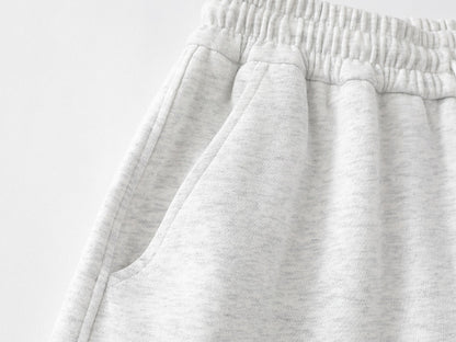 Floral Appliqué Wide Leg Drawstring Sweatpants Plaid Patch Elastic Waist Casual Streetwear Baggy Pants | Petal Patch