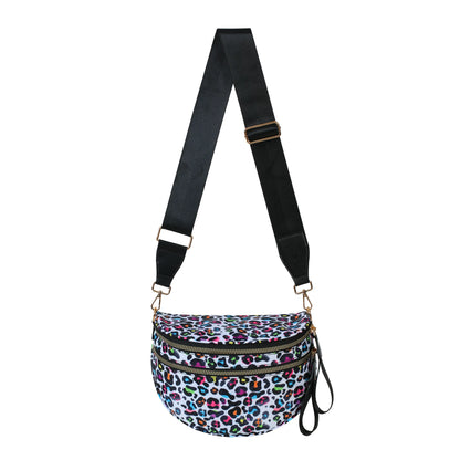 Women's Leopard Print Bum Bag Crossbody Fanny Pack Waterproof Hands Free Travel Vacation Bag