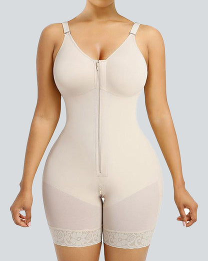 Women's Tummy Control Butt Lifter Shapewear Zipper Crotch Fajas Colombianas Slimming Body Shaper