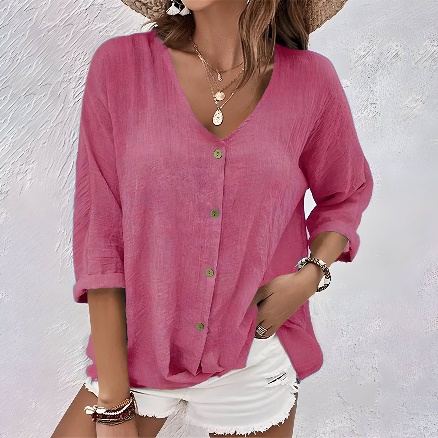 Marcia™ | Relaxed Button-Up Blouse - Seldom Seen Styles