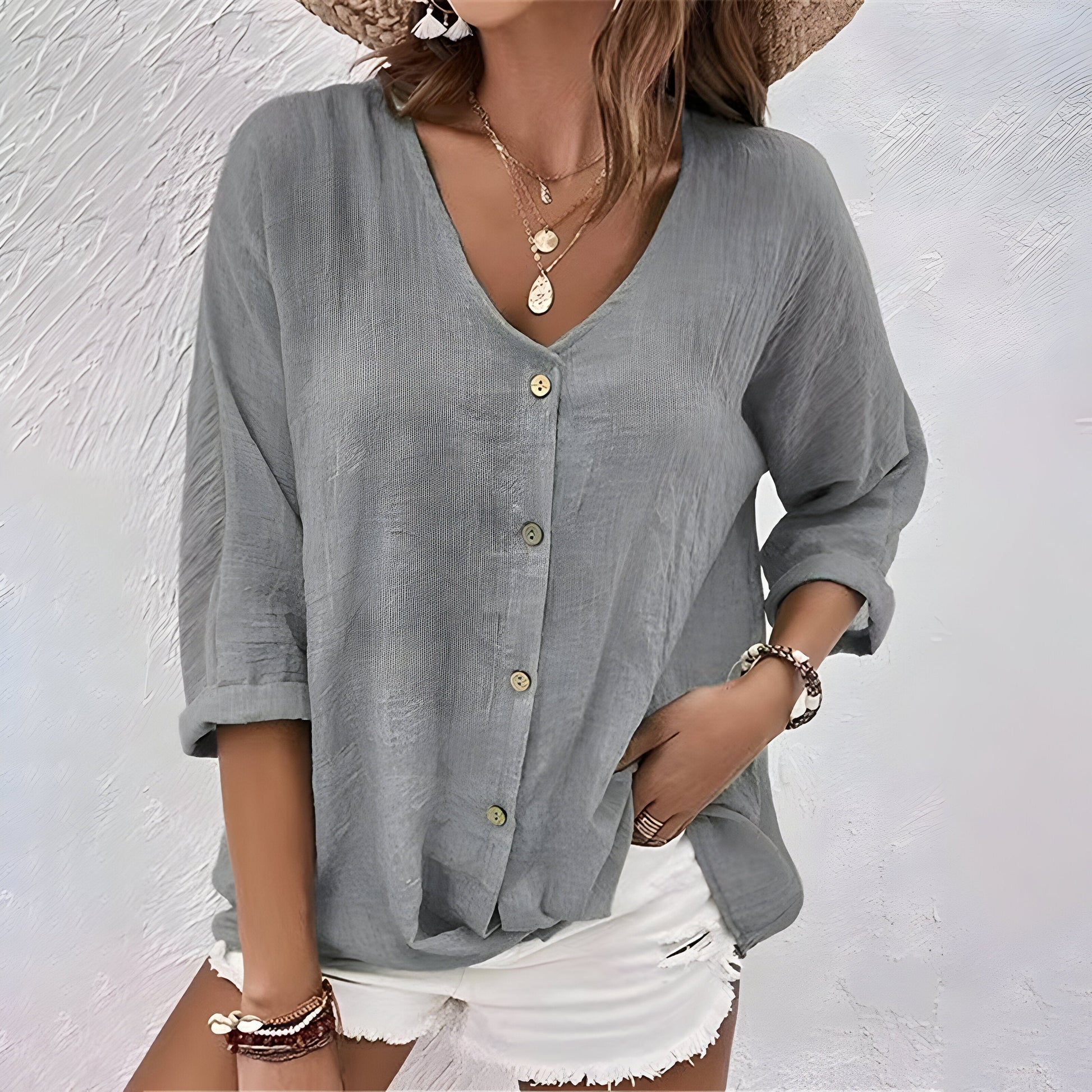 Marcia™ | Relaxed Button-Up Blouse - Seldom Seen Styles