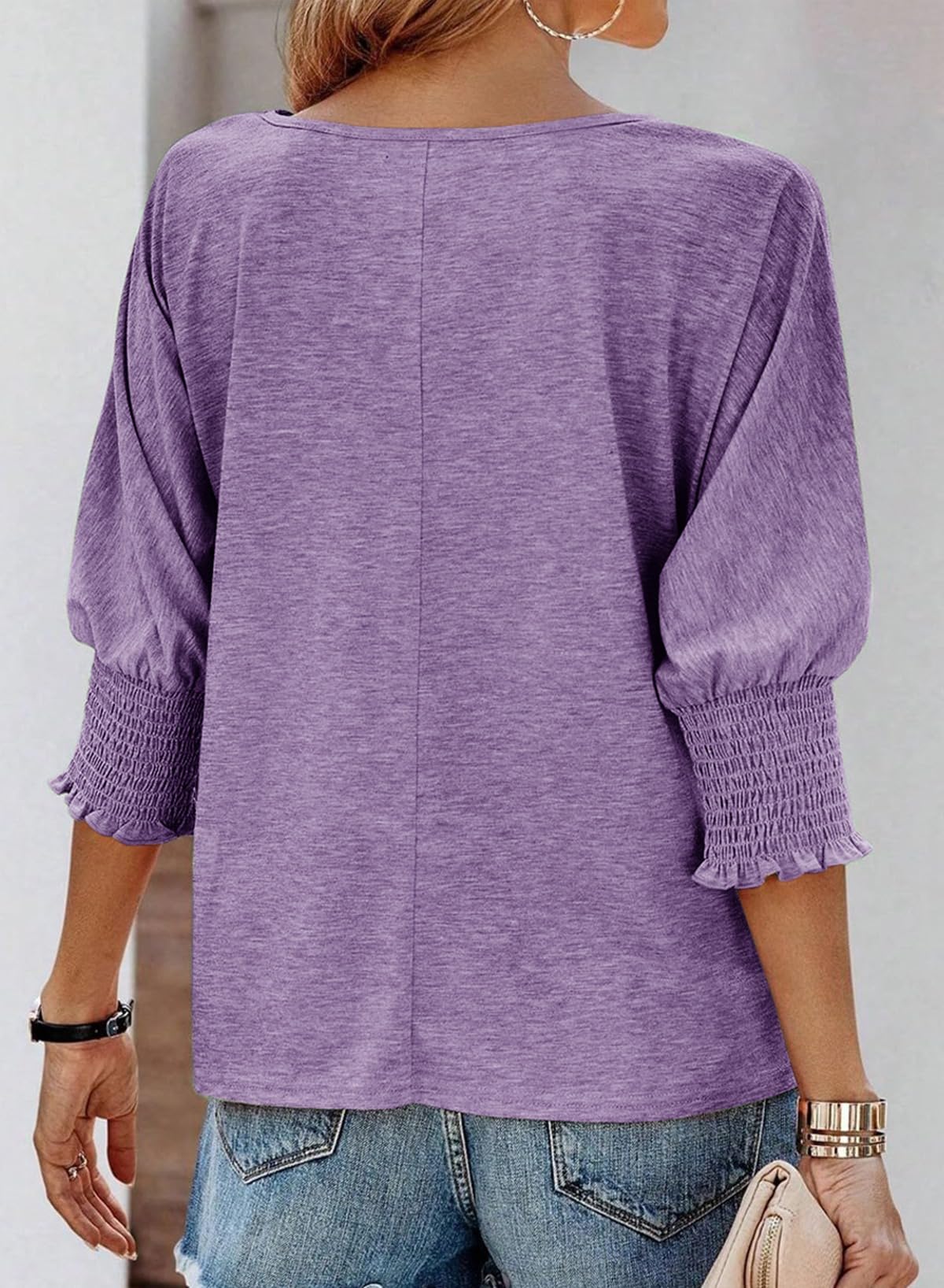 🔥Clearance Sale🏆Women's Fashion 3/4 Sleeve Crewneck Basic Business T-Shirts - Seldom Seen Styles