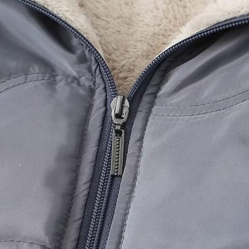 Warm jacket with hood and zip for women - Seldom Seen Styles