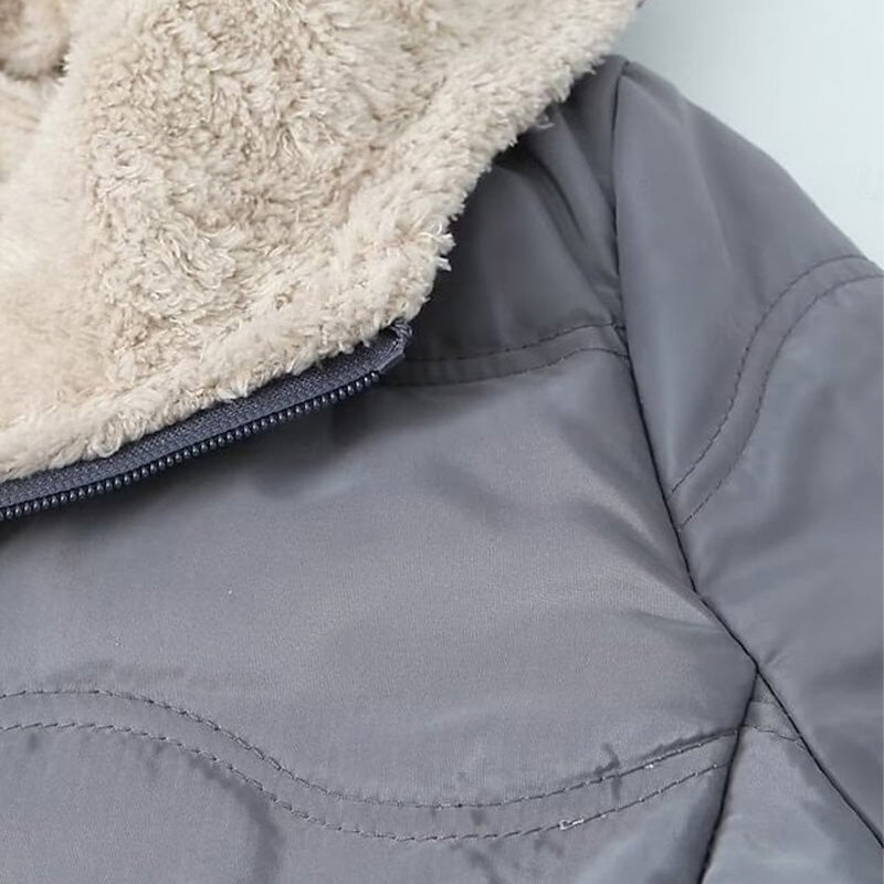 Warm jacket with hood and zip for women - Seldom Seen Styles