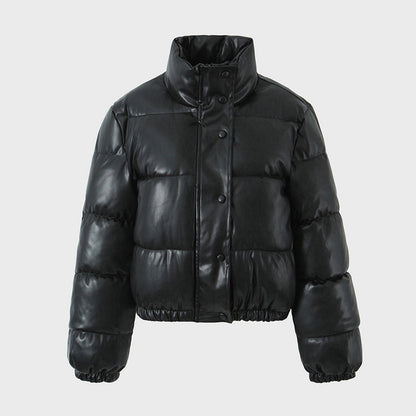 ❄️Winter Specials❄️ PU leather quilted jacket for women - Seldom Seen Styles