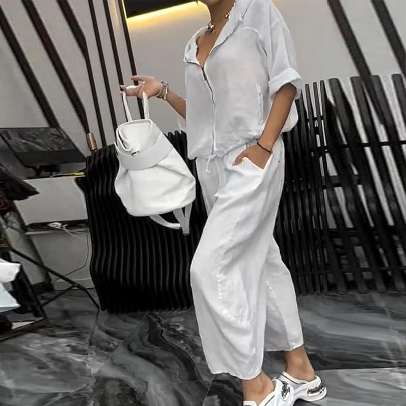 Women's Casual Top & Pants 2-Piece Set