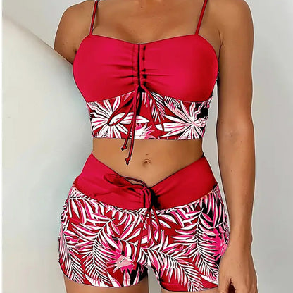 Two women's swimsuits with prints