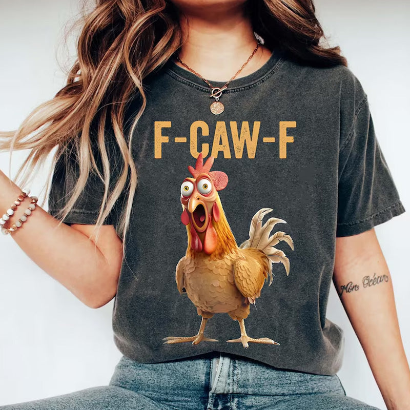 Cotton Unisex Funny F-Caw-F Chicken Shirt