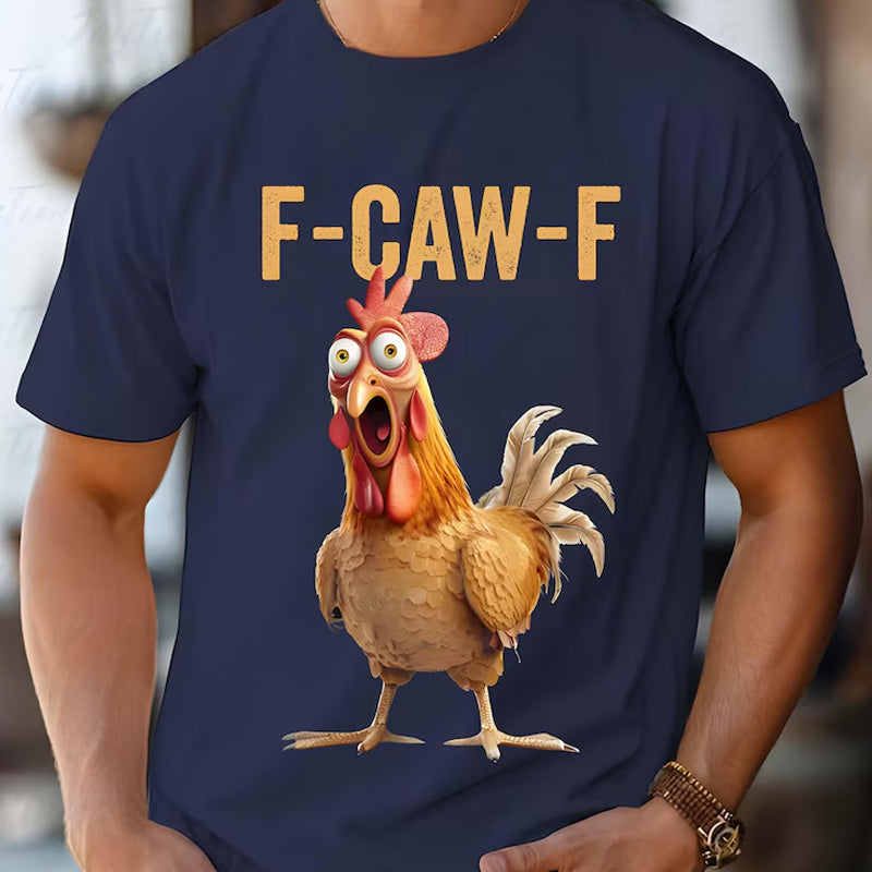 Cotton Unisex Funny F-Caw-F Chicken Shirt